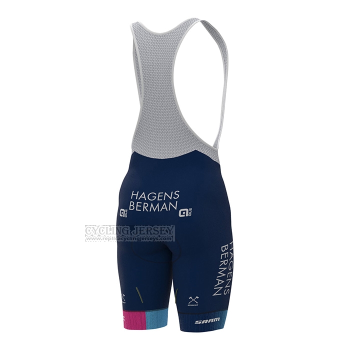 2022 Cycling Jersey Hagens Berman Axeon Fuchsia Sky Blue Short Sleeve and Bib Short